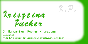 krisztina pucher business card